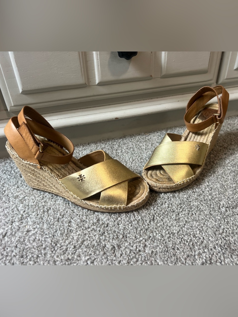 7.5 Tory Burch Bima Wedge Espadrille Sandal